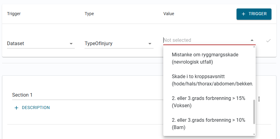 Selecting Triggers