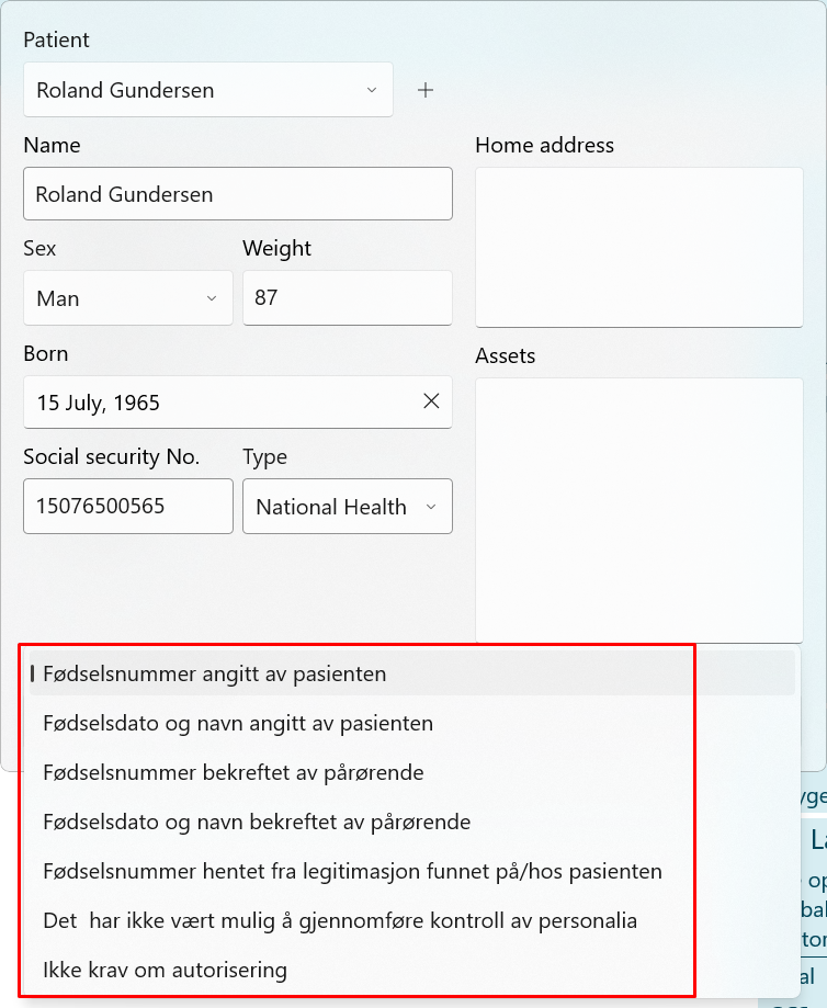 Patient ID Verification List Client