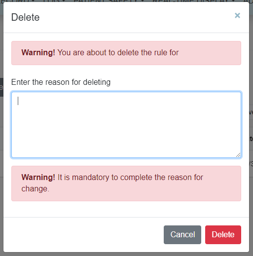 Patient Safety Delete Rule