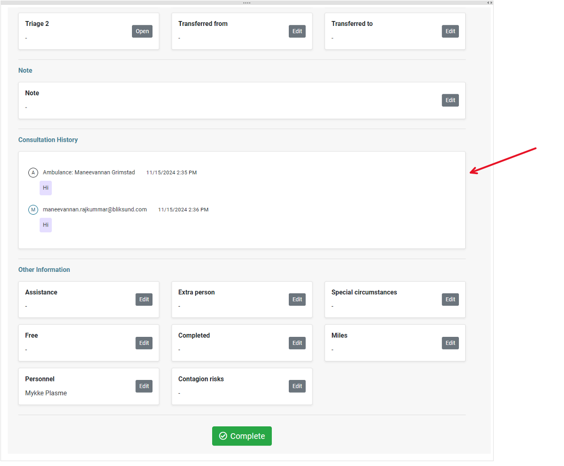 Consultation History in Insight