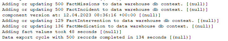 Export time for refactor step 2