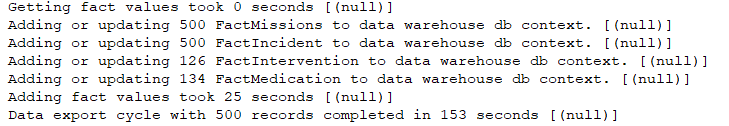 Export time for refactor step 3