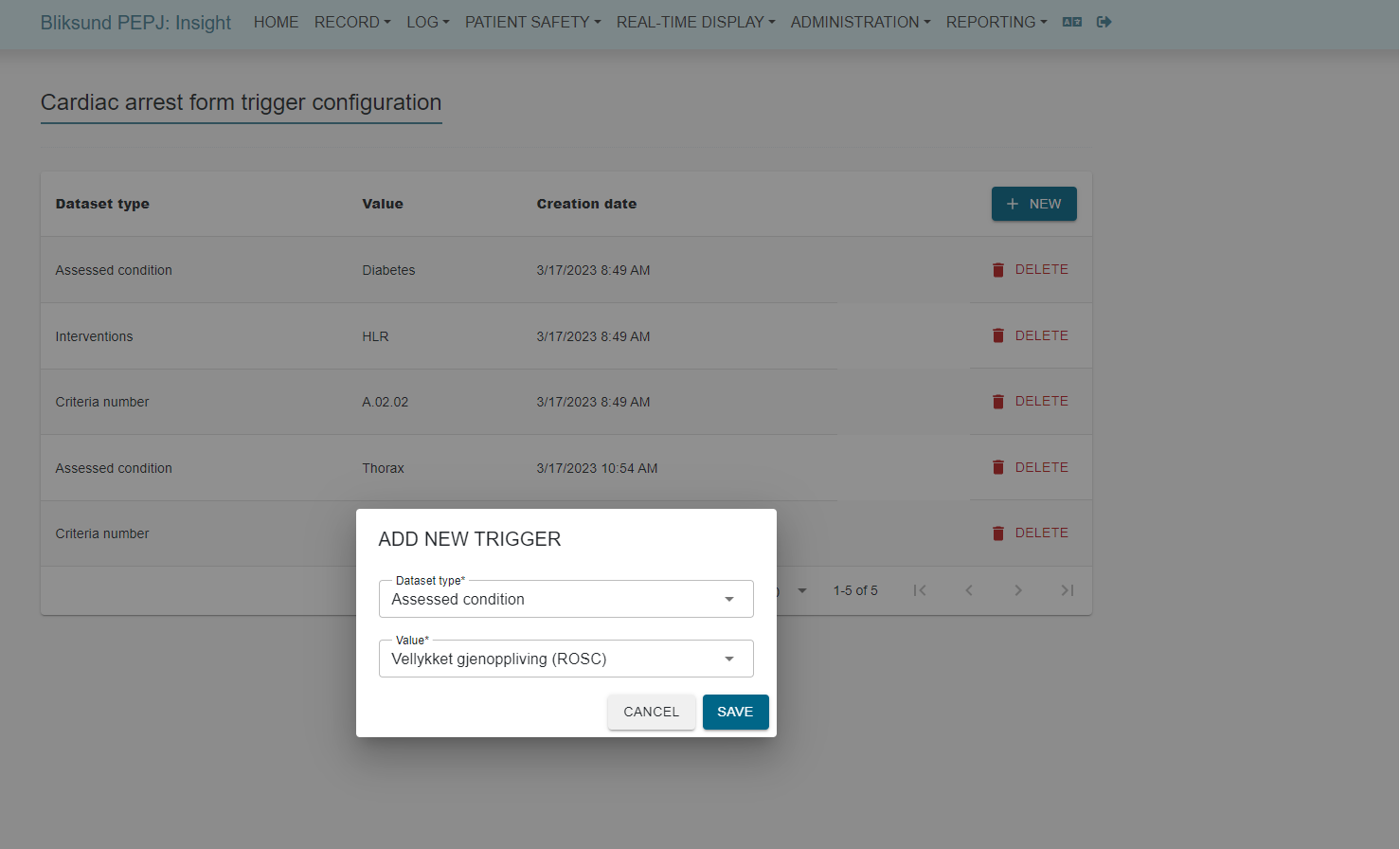 CardiacArrestFormTriggerConfigurationConfigurationFeature