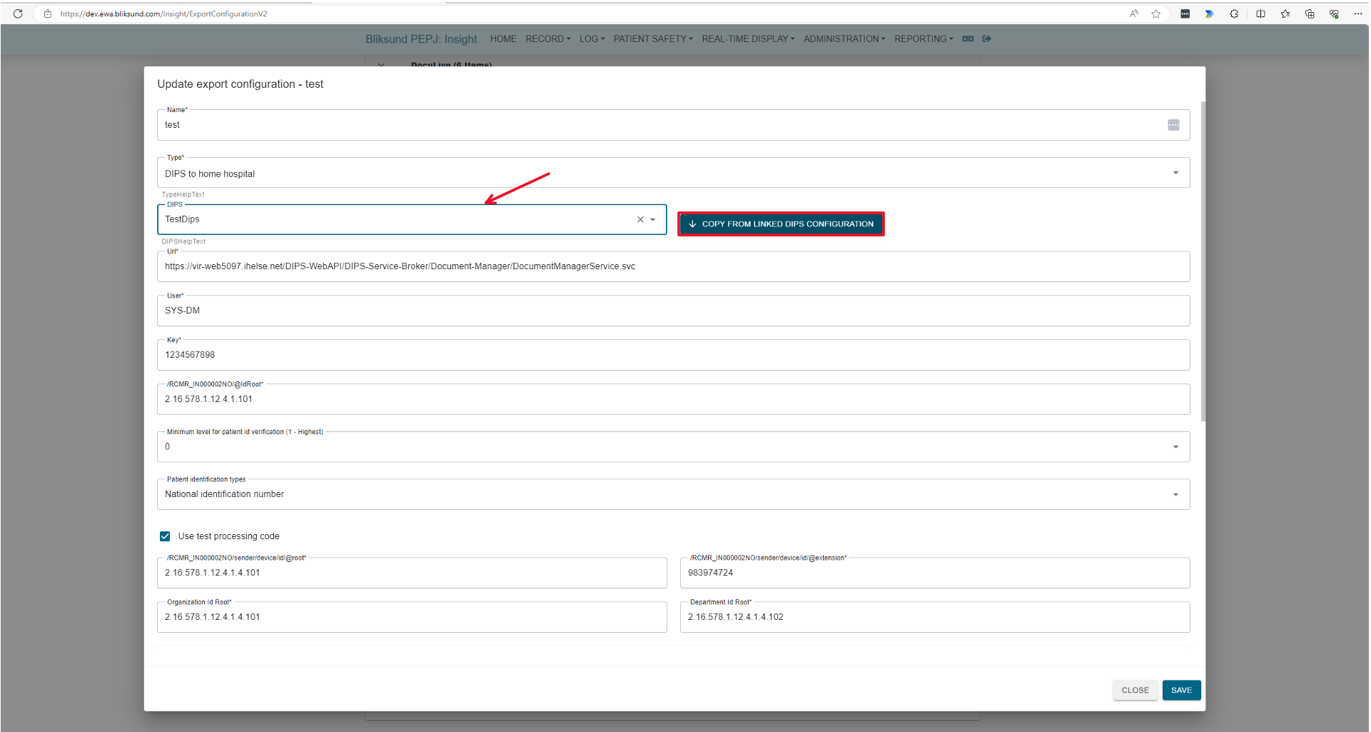 Copy configuration