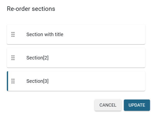 Forms section with empty title placeholder